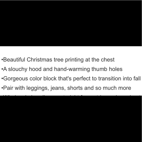 ⭐️HPx3🎄⚠️ Merry Christmas Trees Hoodie w/ Thumb Holes•Plaid & Leopard - Picture 5 of 7